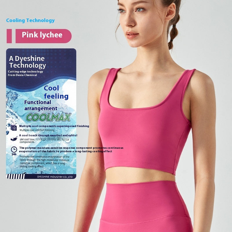 Fitness Vest With Chest Pad Yoga Bra - Bellarte Enchanté Fitness Vest With Chest Pad Yoga Bra